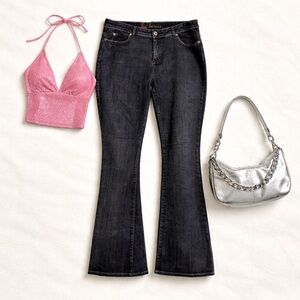 Guess Jeans Venice Dark Wash Bootcut Flare Stretch Jeans Size 34 Y2K